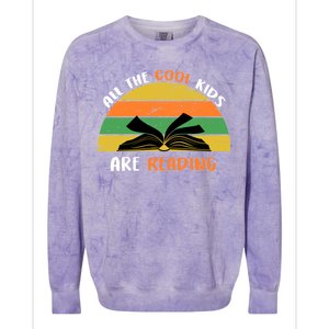 All The Cool Kids Are Reading Colorblast Crewneck Sweatshirt