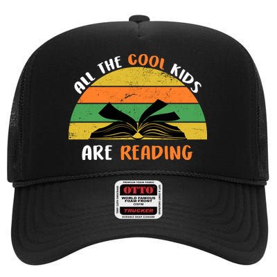 All The Cool Kids Are Reading High Crown Mesh Back Trucker Hat