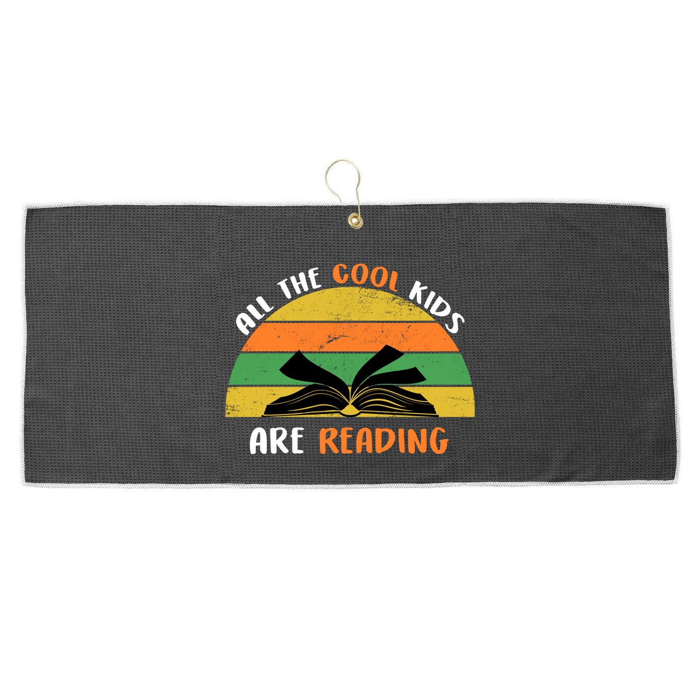 All The Cool Kids Are Reading Large Microfiber Waffle Golf Towel