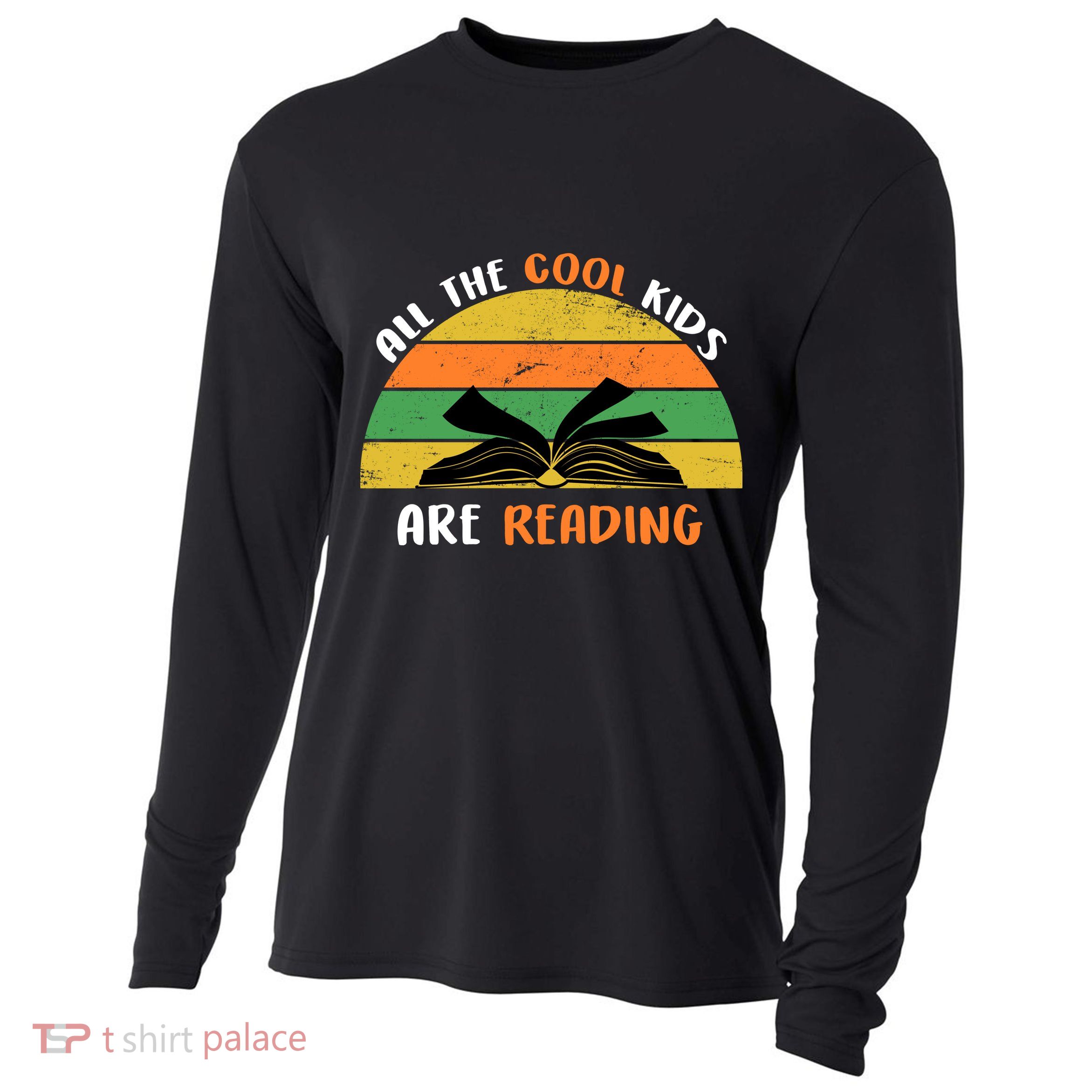 All The Cool Kids Are Reading Cooling Performance Long Sleeve Crew