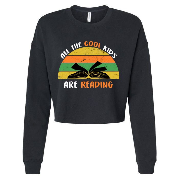 All The Cool Kids Are Reading Cropped Pullover Crew