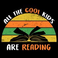 All The Cool Kids Are Reading Cropped Pullover Crew