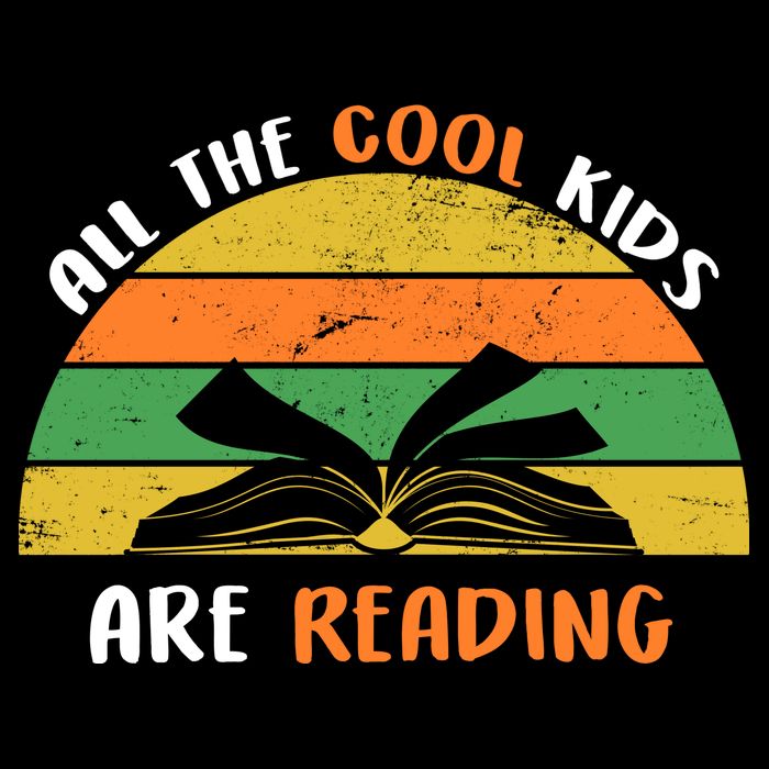 All The Cool Kids Are Reading Cropped Pullover Crew