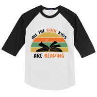 All The Cool Kids Are Reading Kids Colorblock Raglan Jersey