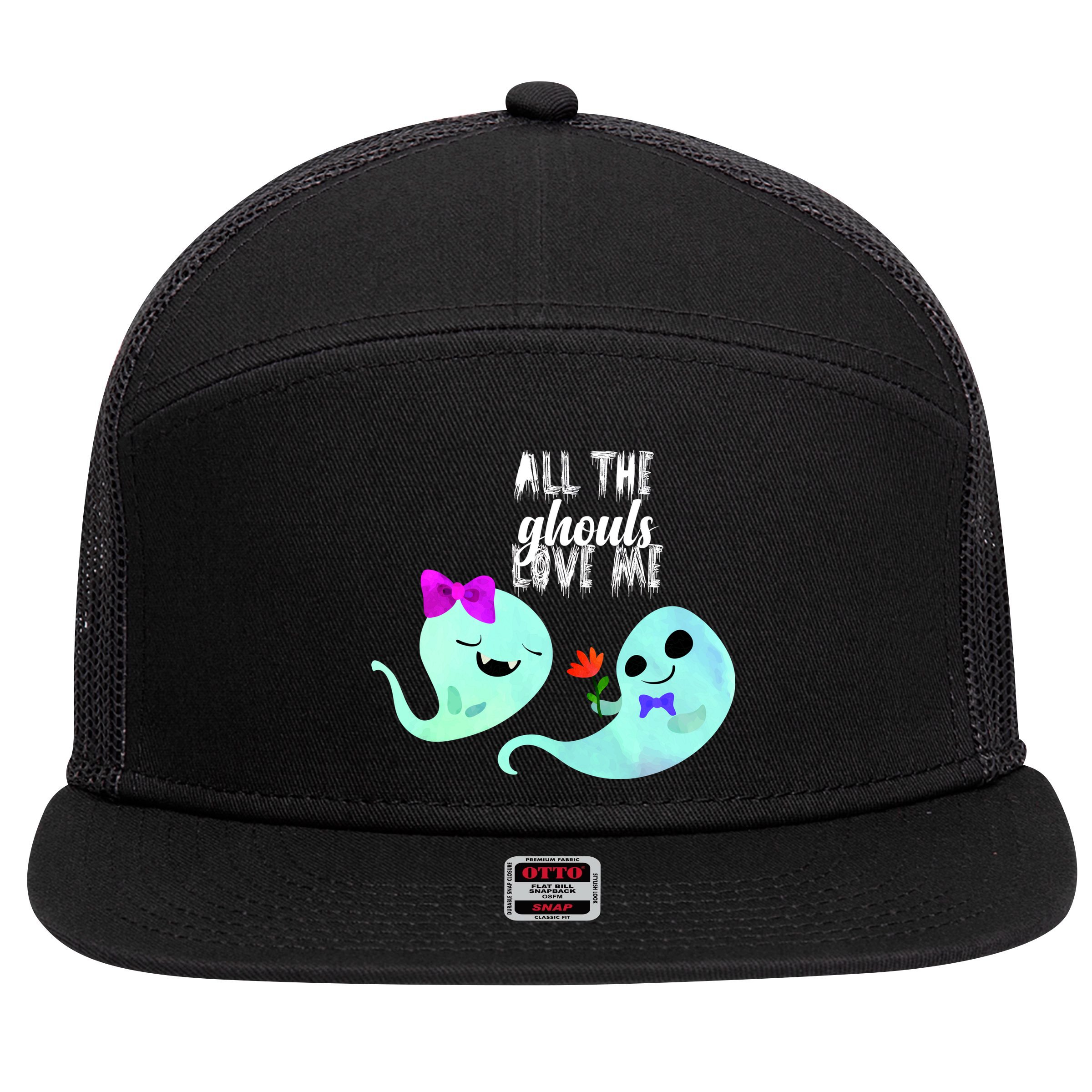 All The Ghouls Love Me 7 Panel Mesh Trucker Snapback Hat