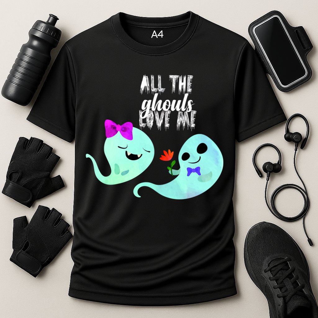 All The Ghouls Love Me Cooling Performance Crew T-Shirt