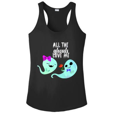 All The Ghouls Love Me Ladies PosiCharge Competitor Racerback Tank