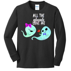 All The Ghouls Love Me Kids Long Sleeve Shirt