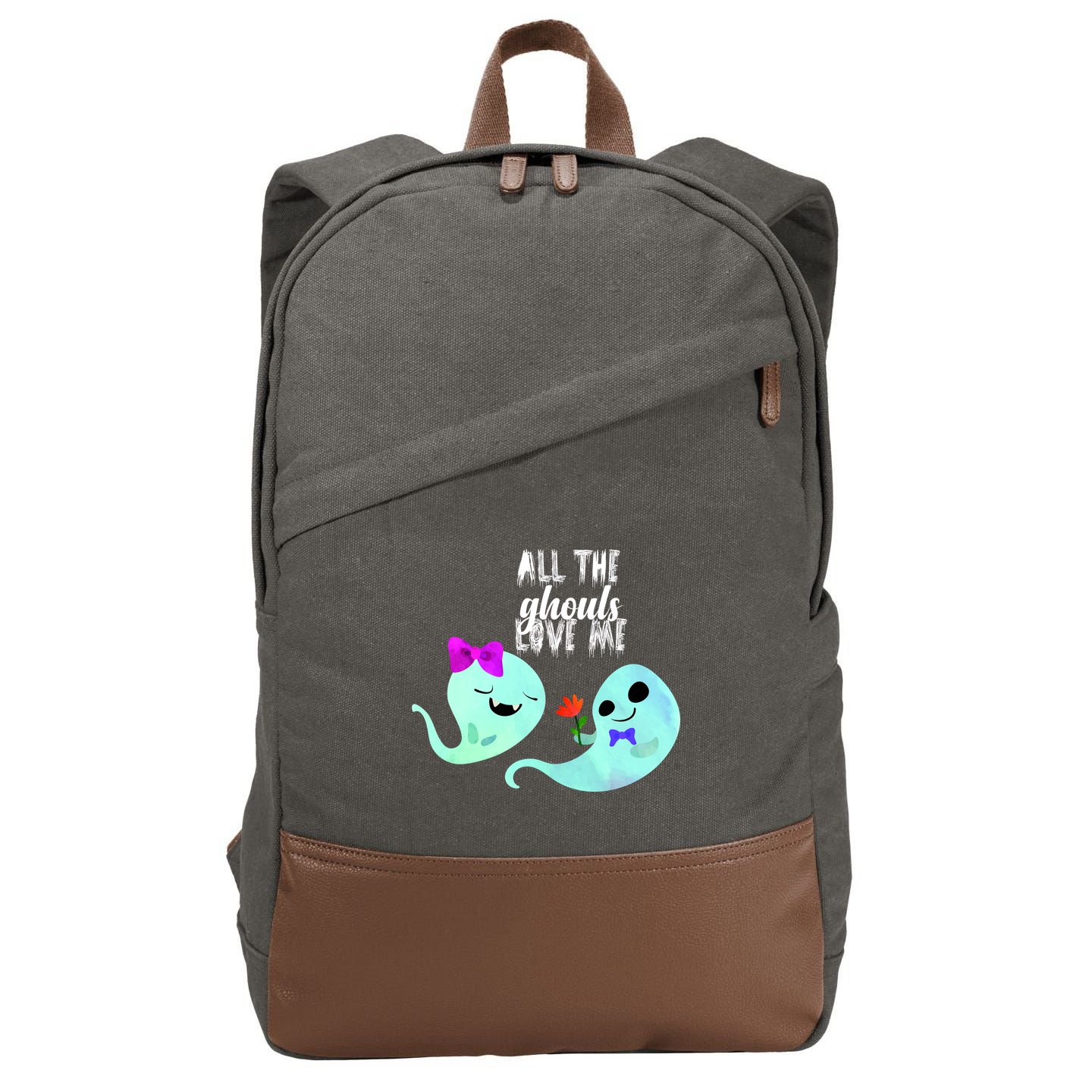 All The Ghouls Love Me Cotton Canvas Backpack