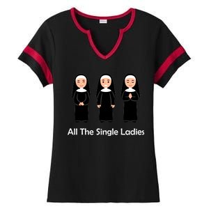 All The Single Ladies Nun Ladies Halftime Notch Neck Tee