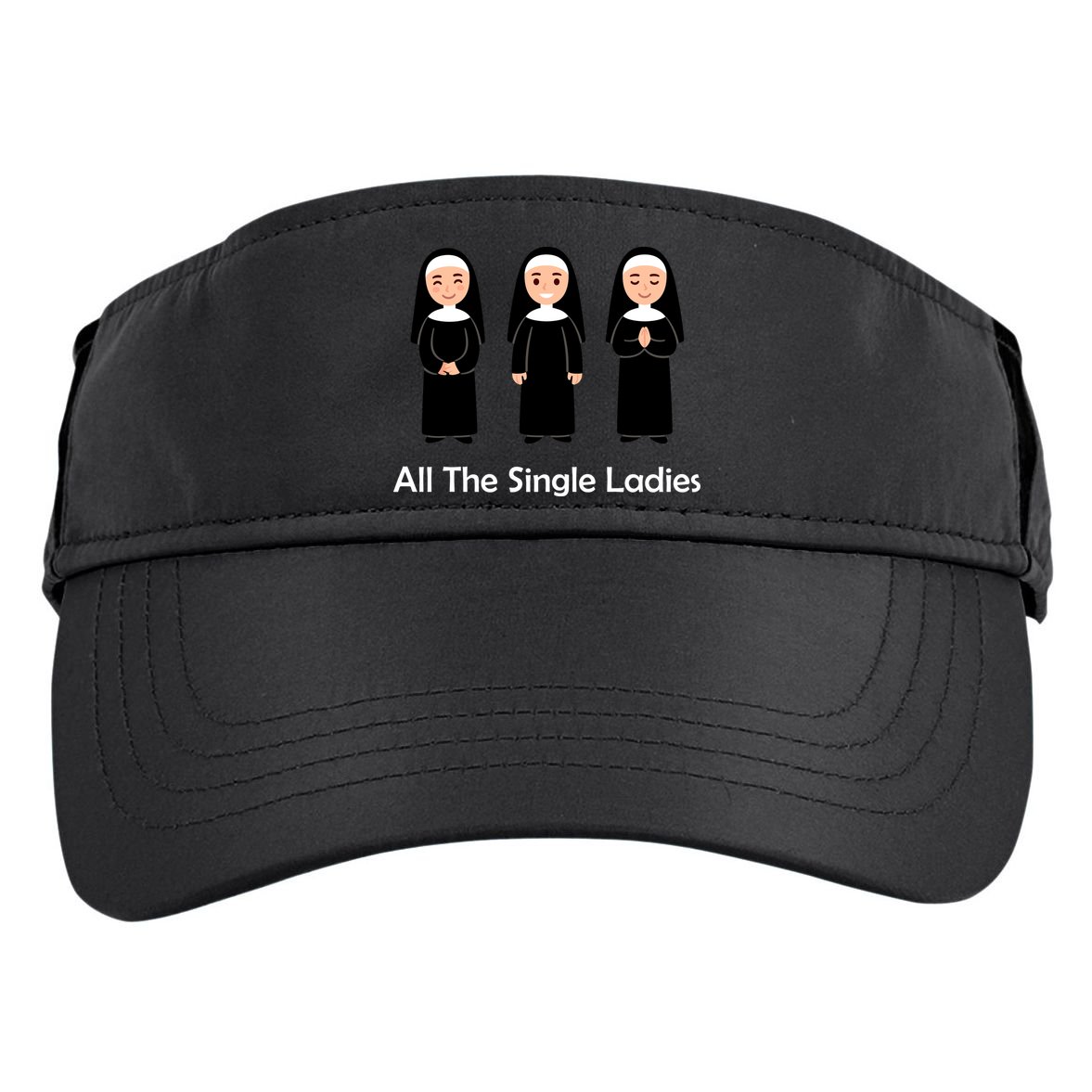 All The Single Ladies Nun Adult Drive Performance Visor
