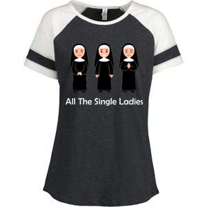 All The Single Ladies Nun Enza Ladies Jersey Colorblock Tee