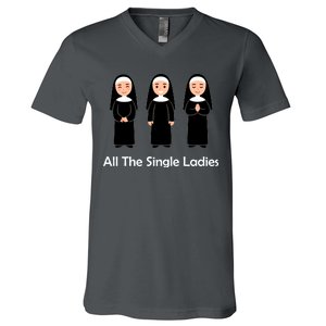 All The Single Ladies Nun V-Neck T-Shirt