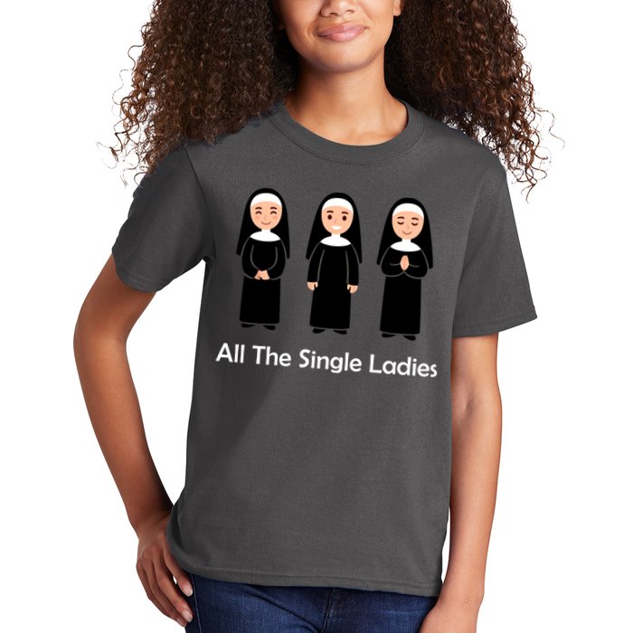 All The Single Ladies Nun Kids T-Shirt