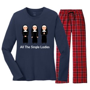 All The Single Ladies Nun Women's Long Sleeve Flannel Pajama Set 