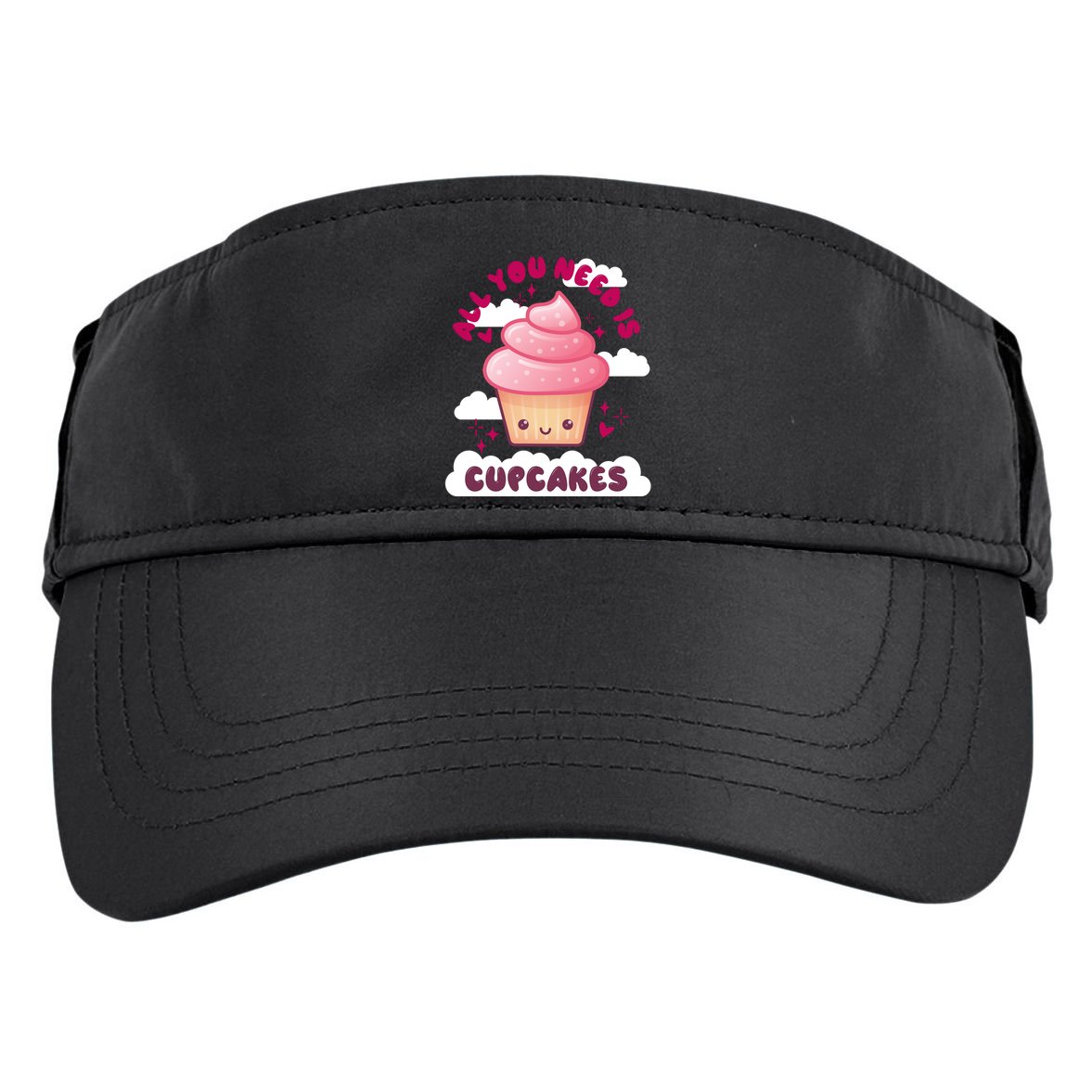 All You Need Is Cupcakes Adult Drive Performance Visor