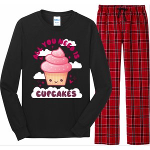 All You Need Is Cupcakes Long Sleeve Pajama Set