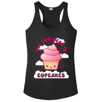 All You Need Is Cupcakes Ladies PosiCharge Competitor Racerback Tank