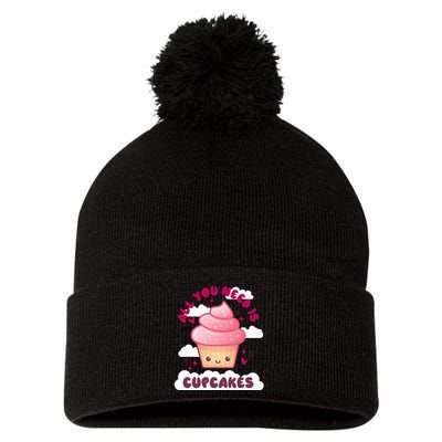 All You Need Is Cupcakes Pom Pom 12in Knit Beanie