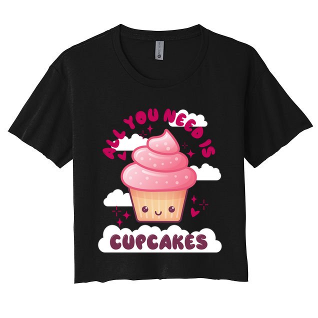 All You Need Is Cupcakes Crop Top