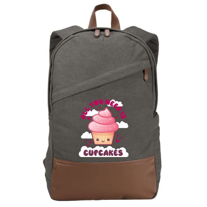 All You Need Is Cupcakes Cotton Canvas Backpack