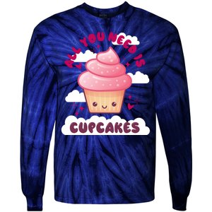 All You Need Is Cupcakes Tie-Dye Long Sleeve Shirt