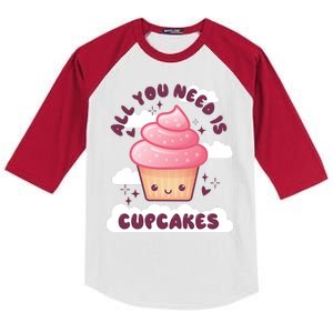 All You Need Is Cupcakes Kids Colorblock Raglan Jersey