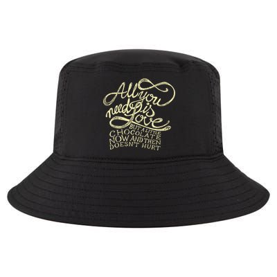 All You Need is Love but a Little Chocolate Doesn't Hurt Valentine's Day Cool Comfort Performance Bucket Hat