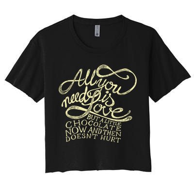 All You Need is Love but a Little Chocolate Doesn't Hurt Valentine's Day Crop Top