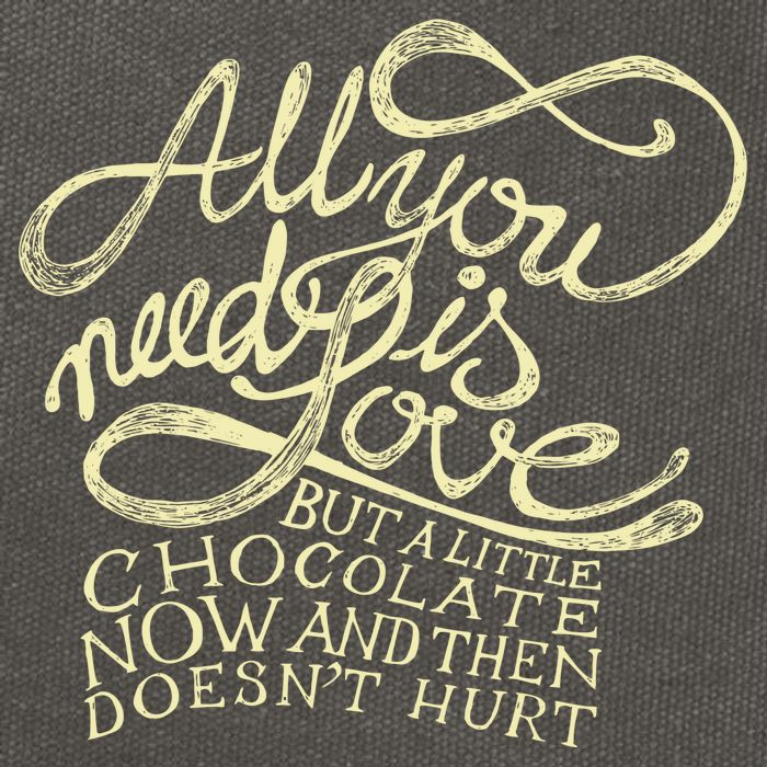 All You Need is Love but a Little Chocolate Doesn't Hurt Valentine's Day Cotton Canvas Backpack