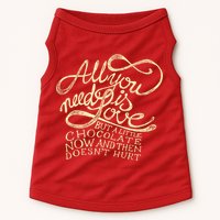 All You Need is Love but a Little Chocolate Doesn't Hurt Valentine's Day Doggie Tank