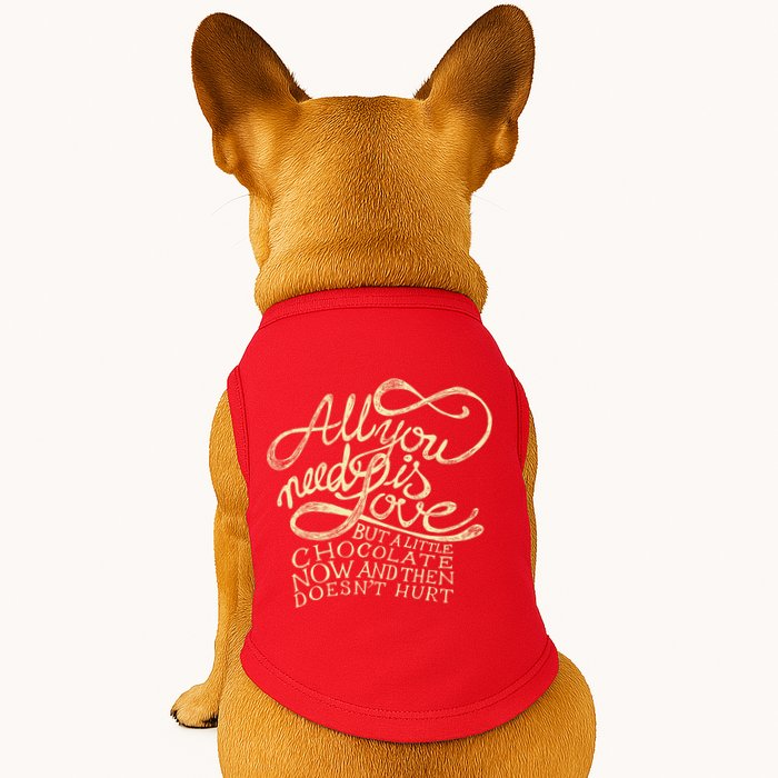 All You Need is Love but a Little Chocolate Doesn't Hurt Valentine's Day Doggie Tank