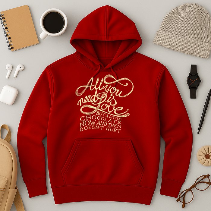 All You Need is Love but a Little Chocolate Doesn't Hurt Valentine's Day Hoodie