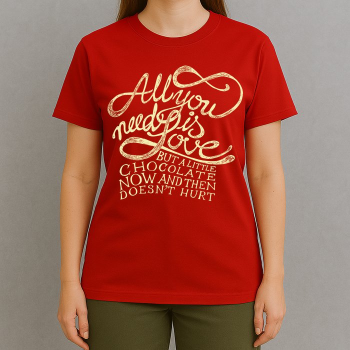 All You Need is Love but a Little Chocolate Doesn't Hurt Valentine's Day T-Shirt