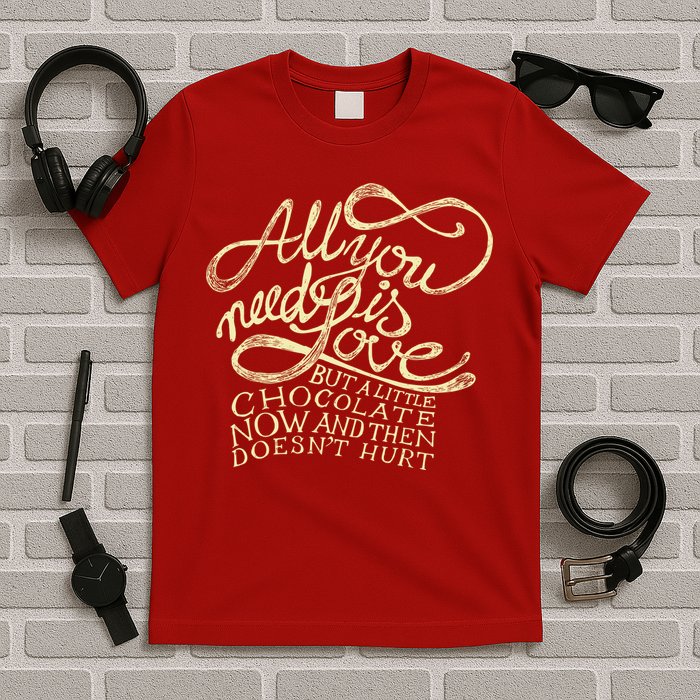 All You Need is Love but a Little Chocolate Doesn't Hurt Valentine's Day T-Shirt