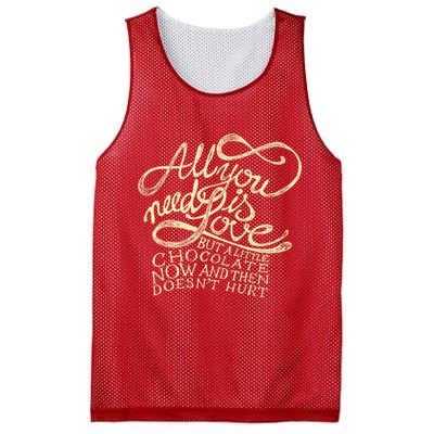 All You Need is Love but a Little Chocolate Doesn't Hurt Valentine's Day Mesh Reversible Basketball Jersey Tank