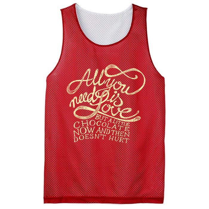 All You Need is Love but a Little Chocolate Doesn't Hurt Valentine's Day Mesh Reversible Basketball Jersey Tank