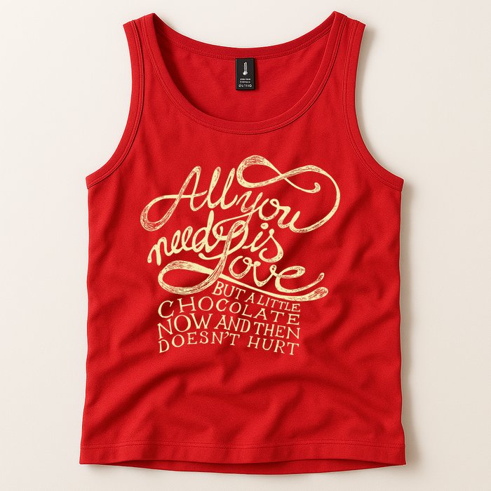 All You Need is Love but a Little Chocolate Doesn't Hurt Valentine's Day Tank Top