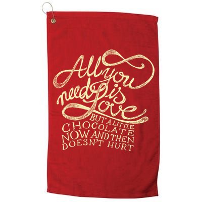 All You Need is Love but a Little Chocolate Doesn't Hurt Valentine's Day Golf Towel