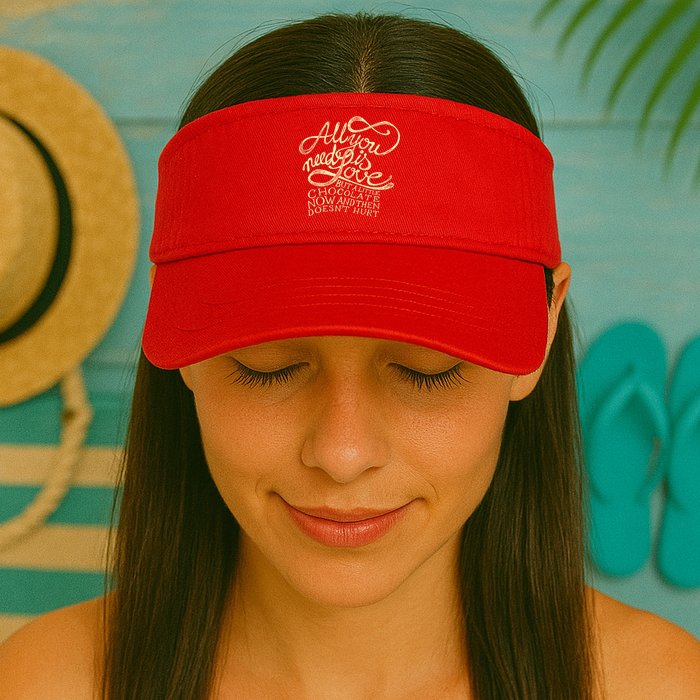 All You Need is Love but a Little Chocolate Doesn't Hurt Valentine's Day Visor