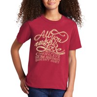 All You Need is Love but a Little Chocolate Doesn't Hurt Valentine's Day Kids T-Shirt