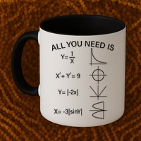 All You Need Is Love Math Equation Mug