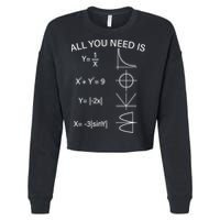 All You Need Is Love Math Equation Cropped Pullover Crew