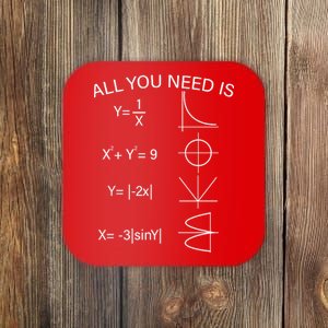 All You Need Is Love Math Equation Coaster