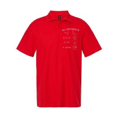 All You Need Is Love Math Equation Softstyle Adult Sport Polo