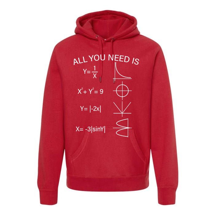 All You Need Is Love Math Equation Premium Hoodie