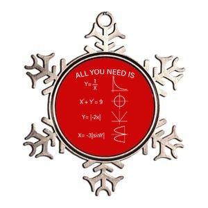 All You Need Is Love Math Equation Metallic Star Ornament