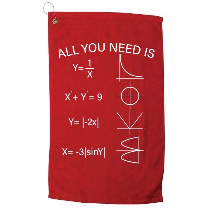 All You Need Is Love Math Equation Golf Towel