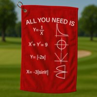 All You Need Is Love Math Equation Golf Towel