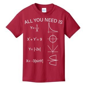 All You Need Is Love Math Equation Kids T-Shirt